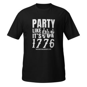 Supersoft – Short Sleeve – White Text – “Party Like It’s 1776”