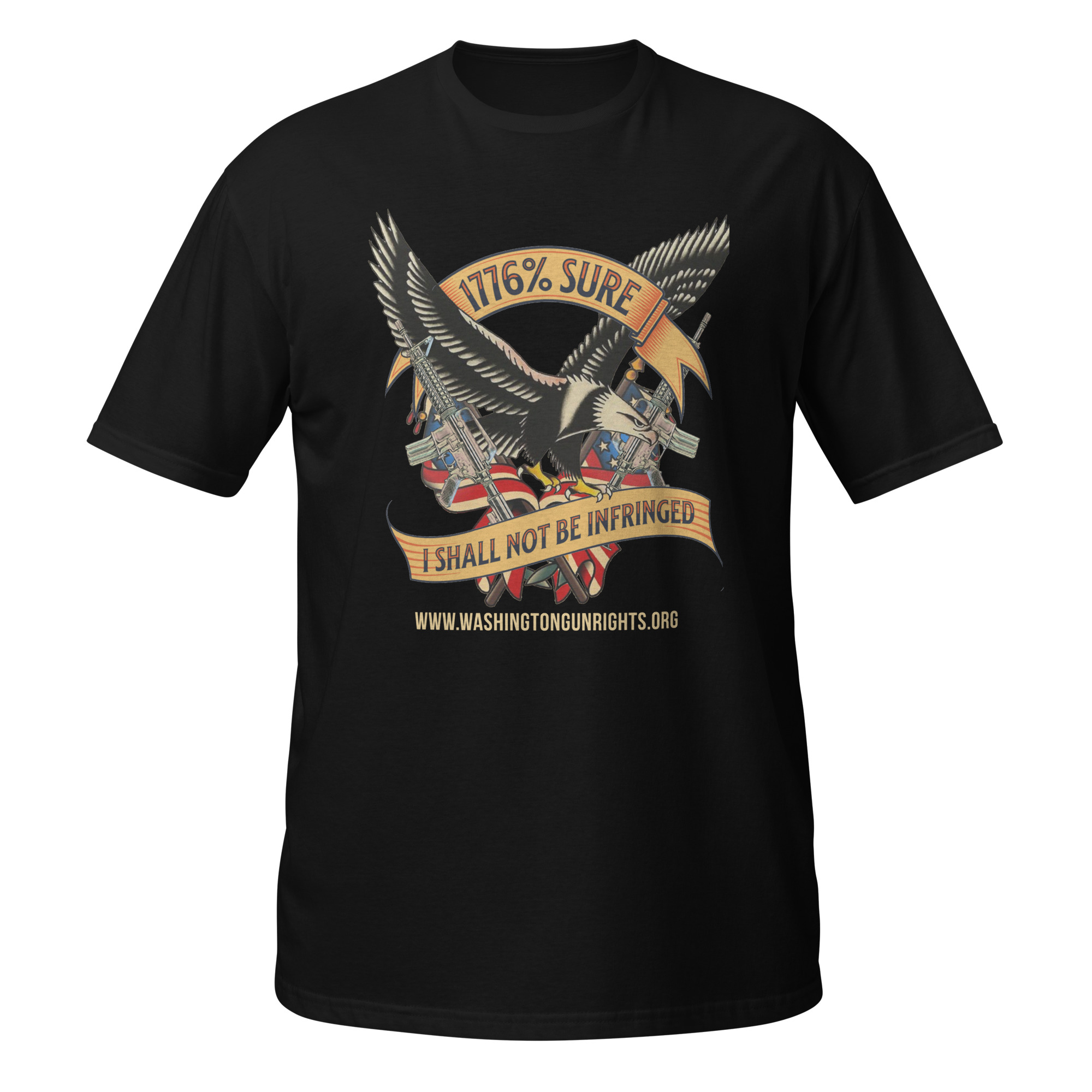 Supersoft – Short-Sleeve – Unisex – Gold Text -“I’m 1776% Sure” - Image 2