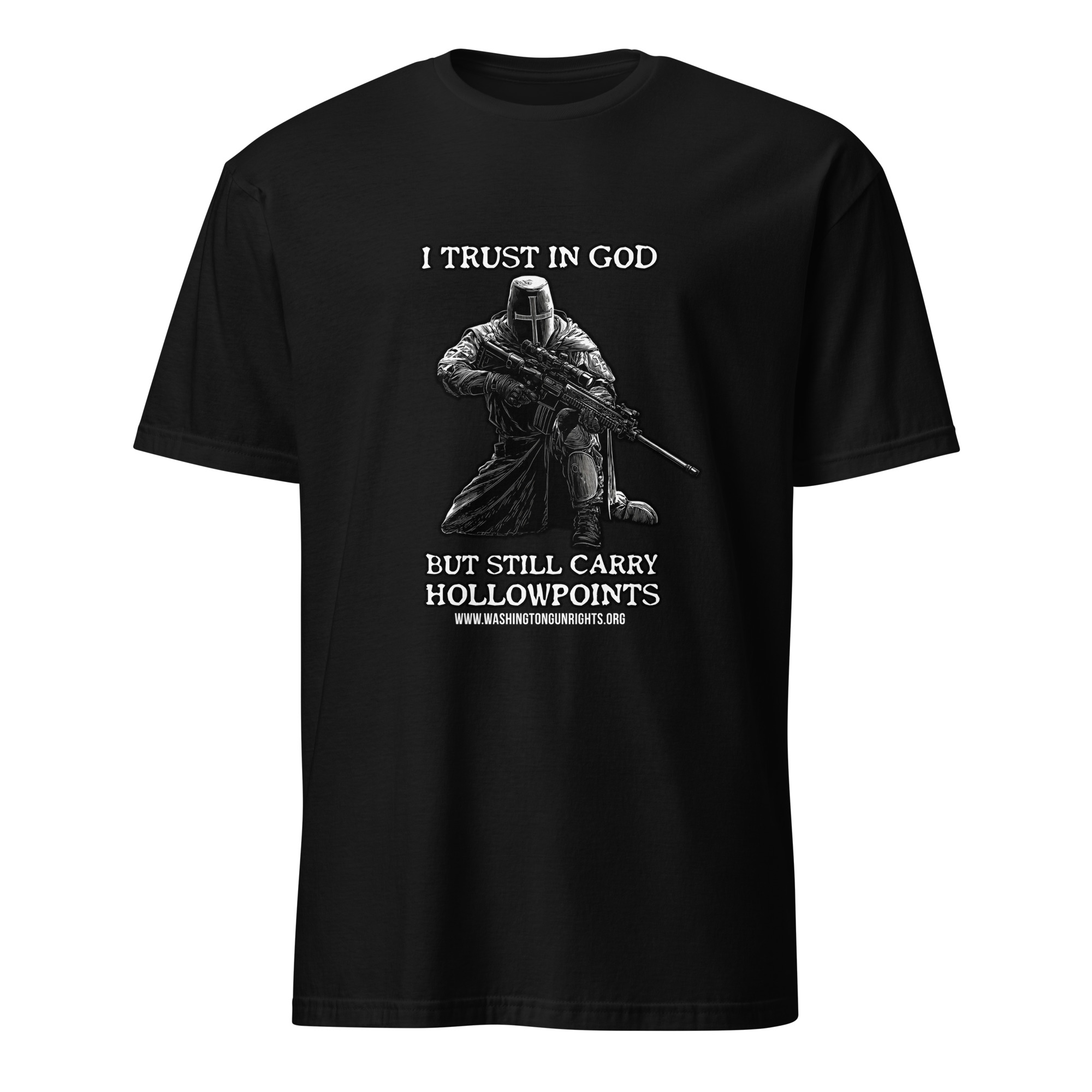 Supersoft – Short-Sleeve – Unisex – White Letters “I Trust In God” - Image 2