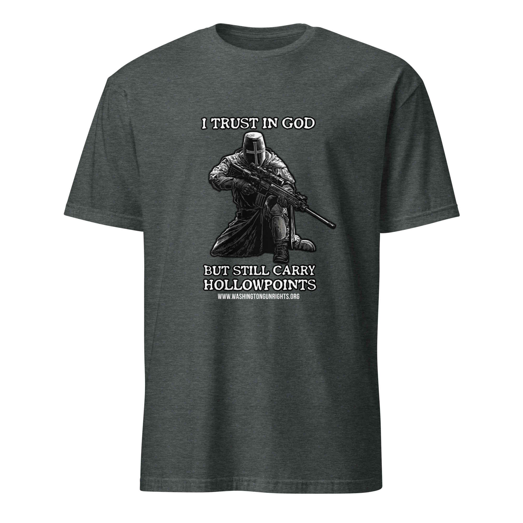 Supersoft – Short-Sleeve – Unisex – White Letters “I Trust In God” - Image 3