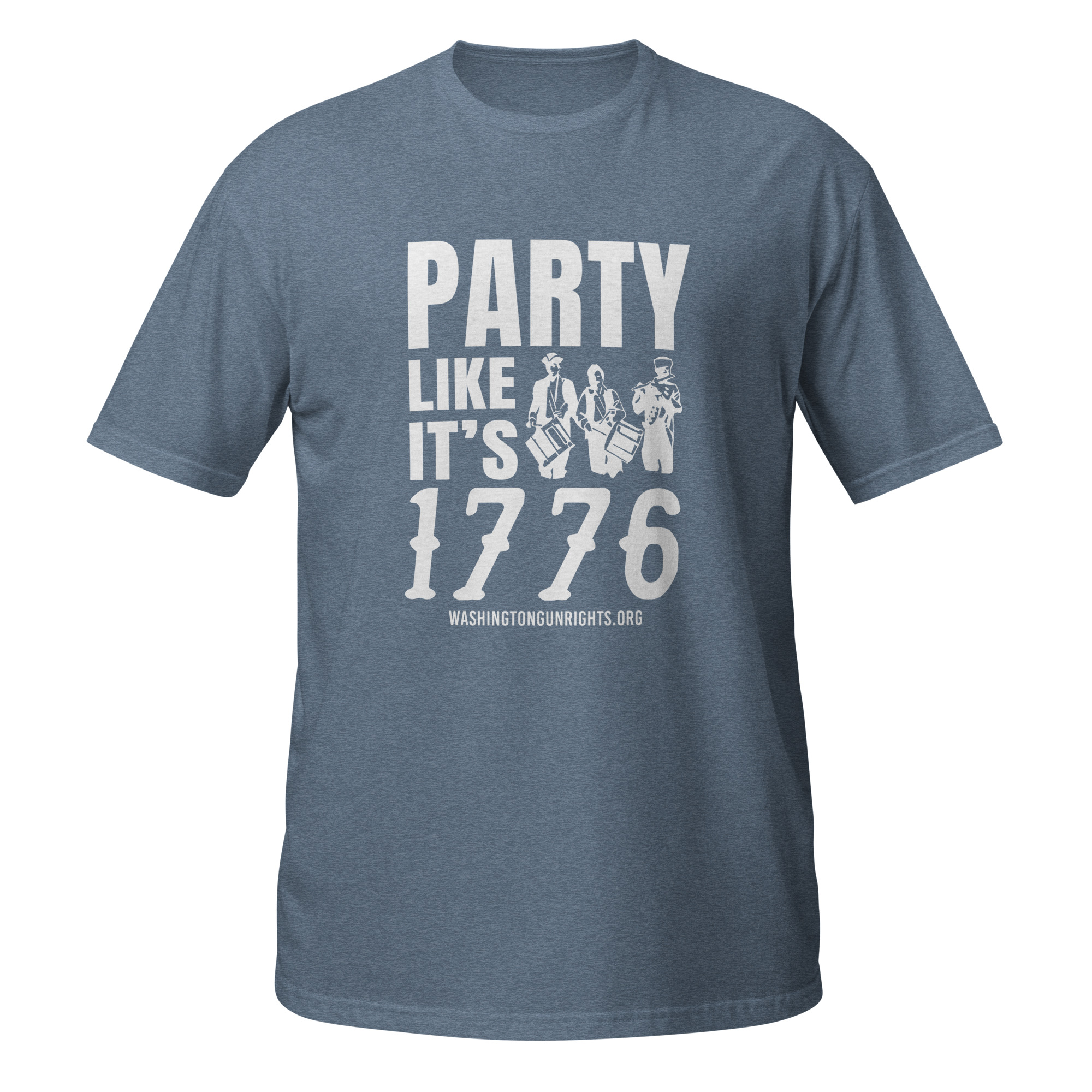Supersoft – Short Sleeve – White Text – “Party Like It’s 1776” - Image 8