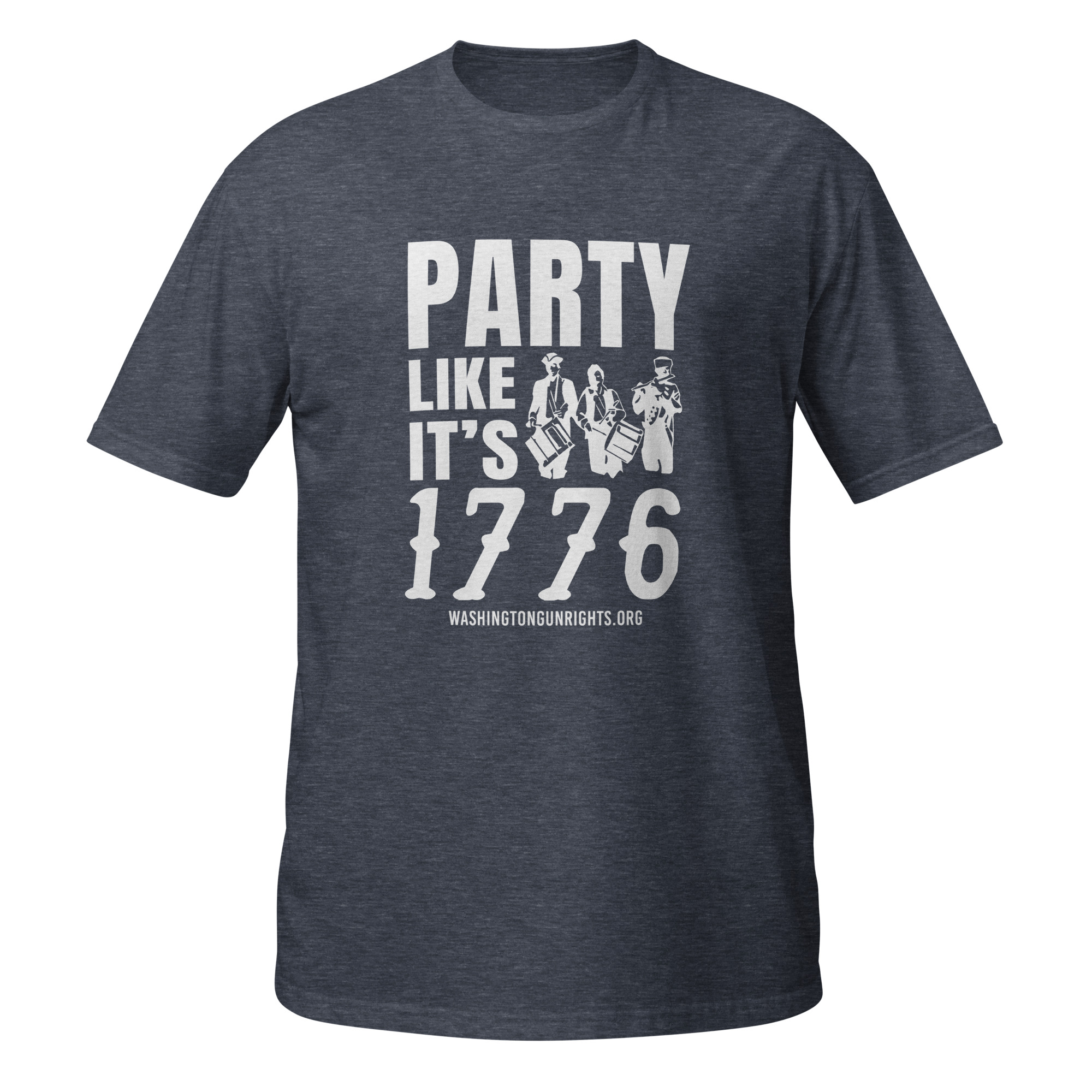 Supersoft – Short Sleeve – White Text – “Party Like It’s 1776” - Image 5