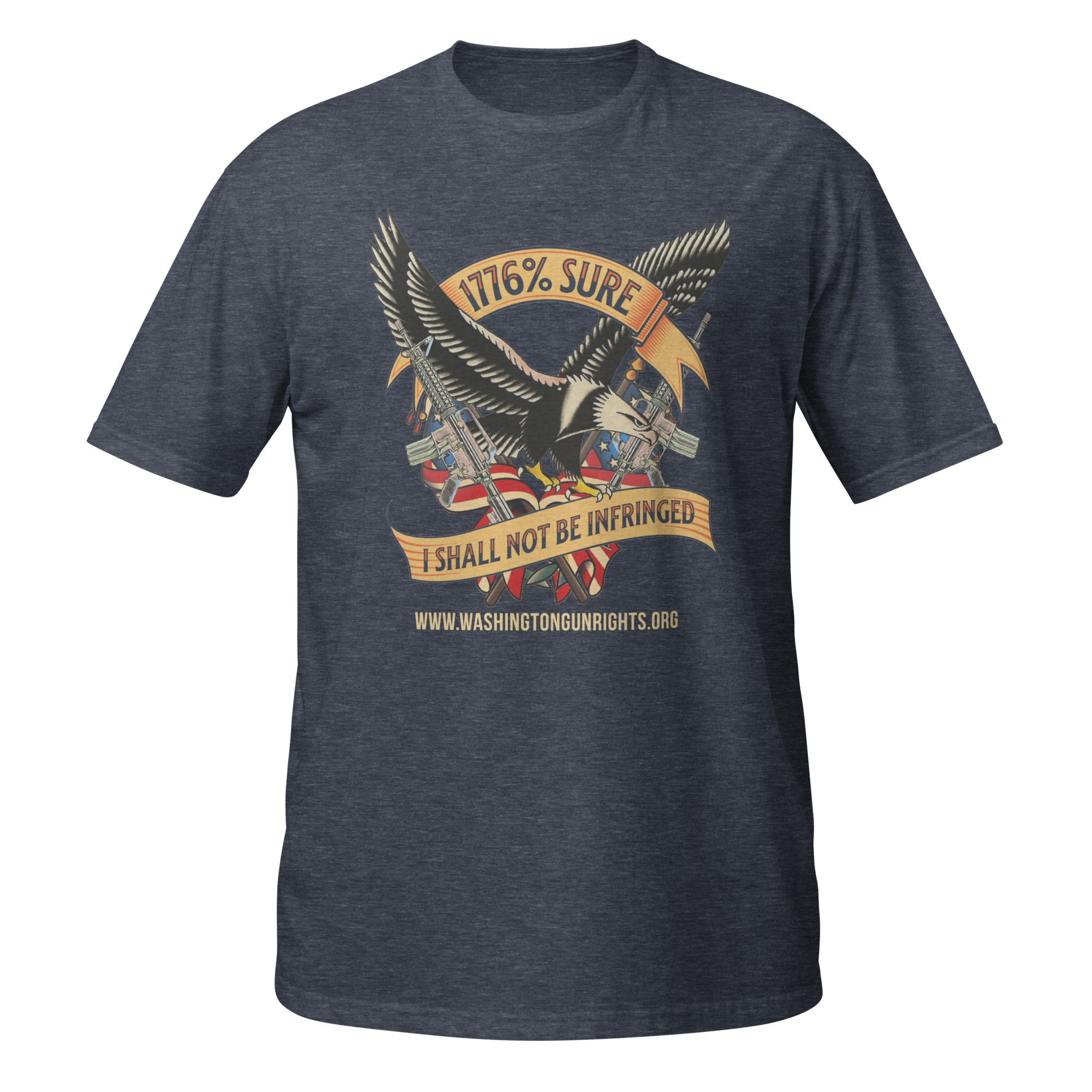 Supersoft – Short-Sleeve – Unisex – Gold Text -“I’m 1776% Sure”