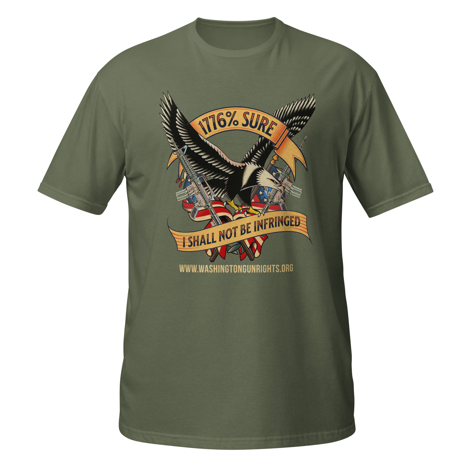 Supersoft – Short-Sleeve – Unisex – Gold Text -“I’m 1776% Sure” - Image 4