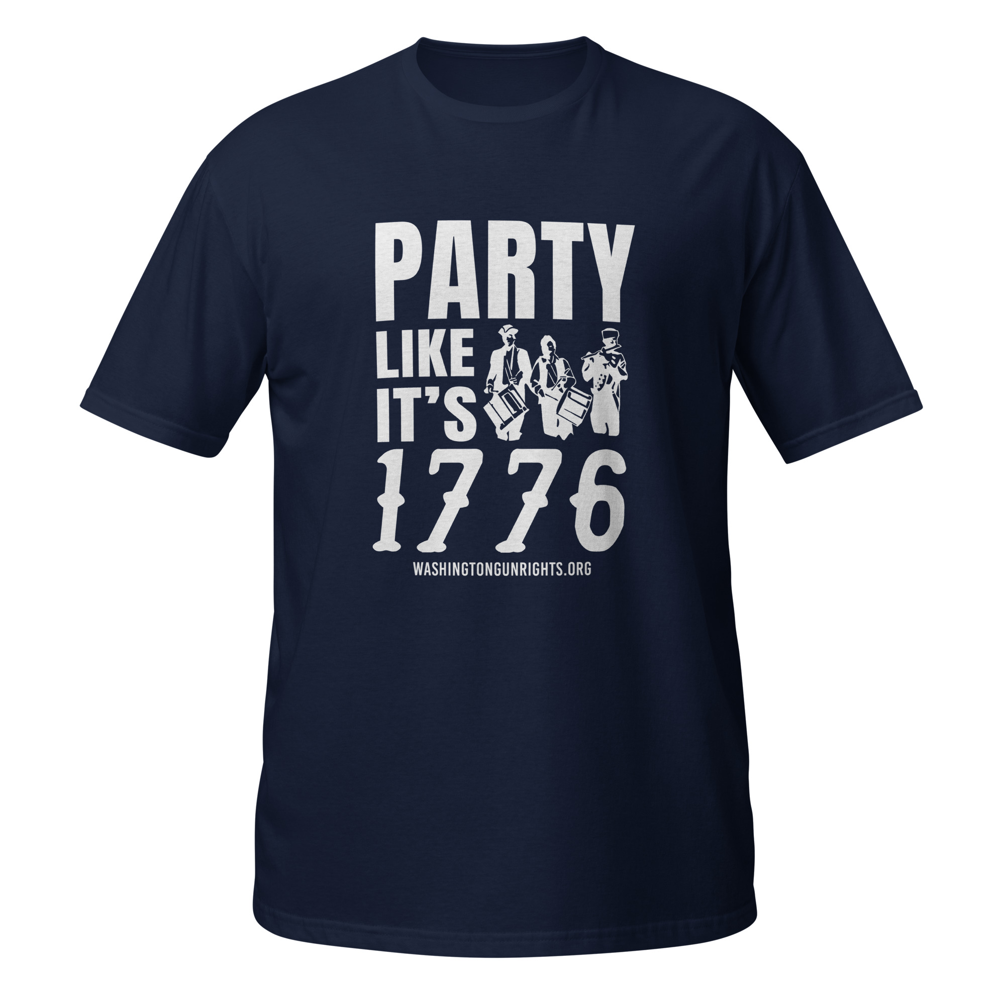 Supersoft – Short Sleeve – White Text – “Party Like It’s 1776” - Image 7