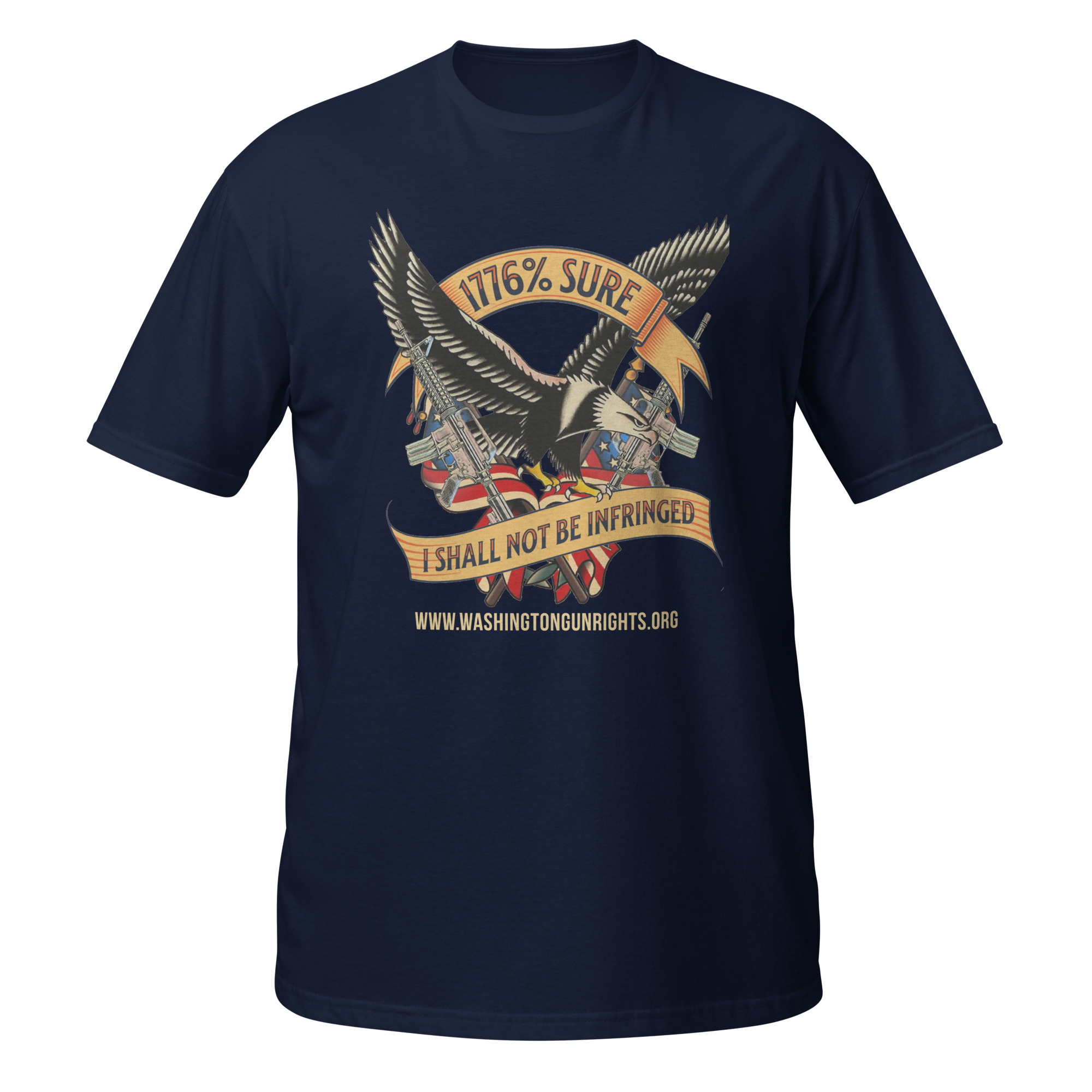 Supersoft – Short-Sleeve – Unisex – Gold Text -“I’m 1776% Sure” - Image 5