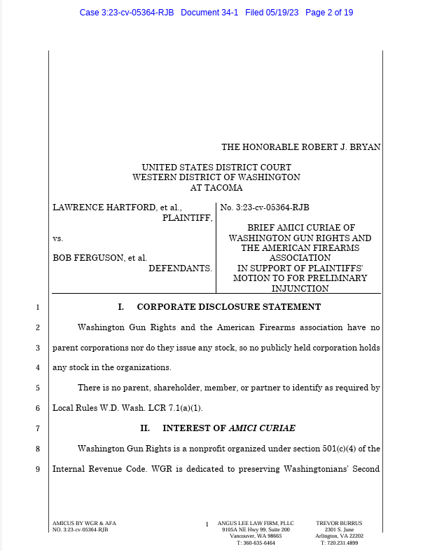WGR Fights in Federal Court Over Inslee’s AR-15 Ban